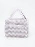 Chevron Top Handle Bag Double Handle