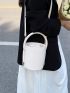 Minimalist Bucket Bag Mini With Drawstring Inner Pouch