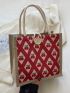 Cherry Graphic Square Bag Small Double Handle