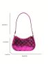 Geometric Pattern Hobo Bag Small Zipper Funky