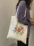 Small Shopper Bag Floral Graphic