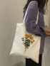 Small Shopper Bag Floral Graphic