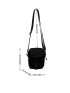 Mini Square Bag Release Buckle Design Solid Black