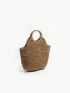 Minimalist Straw Bag Double Handle