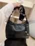 Small Hobo Bag Minimalist Black