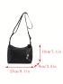 Small Hobo Bag Minimalist Black