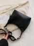 Small Hobo Bag Minimalist Black