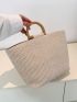 Large Straw Bag Double Handle