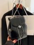 Small Fashion Backpack Twist Lock Chain Strap