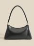 Medium Baguette Bag Black Minimalist Top Handle