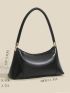 Medium Baguette Bag Black Minimalist Top Handle