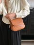 Mini Saddle Bag Crocodile Embossed Flap For Daily, Mothers Day Gift For Mom