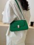 Turn Lock Square Bag Flap Adjustable-strap PU