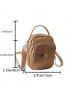 Mini Square Bag Adjustable-strap Zipper