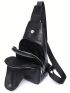 Mini Fanny Pack Black Adjustable-strap PU