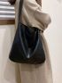 Large Hobo Bag Brown PU