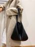 Large Hobo Bag Brown PU