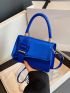 Mini Square Bag Wave Textured Flap PU