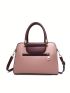 Women's Classic Tote Shoulder Bag, PU Handbag With Top-Handles, Stylish Zipper Bag