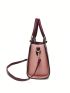 Women's Classic Tote Shoulder Bag, PU Handbag With Top-Handles, Stylish Zipper Bag