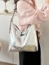 Metallic Hobo Bag Funky Silver