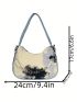 Nylon Hobo Bag Chain Graphic