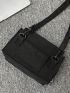 Mini Square Bag Black Flap