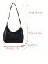 PU Hobo Bag Minimalist Black