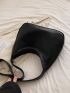 PU Hobo Bag Minimalist Black