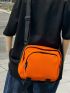 Pocket Front Square Bag Neon Orange Funky