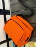 Pocket Front Square Bag Neon Orange Funky