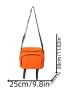 Pocket Front Square Bag Neon Orange Funky