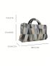 Medium Square Bag Geometric Pattern Double Handle