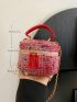 Mini Bucket Bag Zip Front Color Block