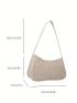 Small Straw Bag Contrast Binding