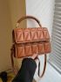 Mini Square Bag Quilted Top Handle