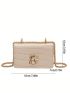 Mini Square Bag Crocodile Embossed Chain Strap