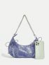 ICON Tie Dye Hobo Bag Chain & Lace Up Decor