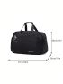 Letter Graphic Travel Bag Oversized Black