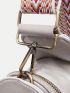 Women's Vintage Geometric Sling Bag Stylish PU Crossbody Purse