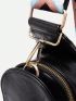 Women's Vintage Geometric Sling Bag Stylish PU Crossbody Purse