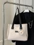 Small Tote Bag Cartoon Embossed With Bag Charm