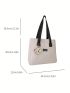 Small Tote Bag Cartoon Embossed With Bag Charm