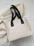 Small Tote Bag Cartoon Embossed With Bag Charm