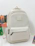 Letter Patch Decor Classic Backpack Medium