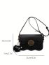 Small Novelty Bag Plain Flap Adjustable Strap PU