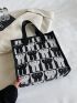 Medium Shoulder Bag Cartoon Pattern