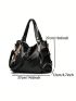 Tassel Decor Hand Bag, Large Capacity Shoulder Bag, Stylish Solid Color Crossbody Bag