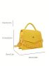 Women Casual Simple Felt Shoulder Bag Designer Solid Color Square Crossbody Bag