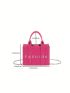 Mini Square Bag Letter Print Double Handle